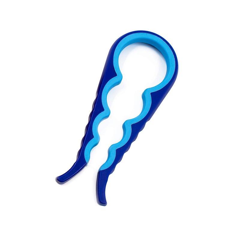 Laminet Easy Open  Easy Twist Multifunctional Jar And Bottle Opener With Silicone Grip | 4 In 1 Tool For Different Sized Jars - Blue - Image 1