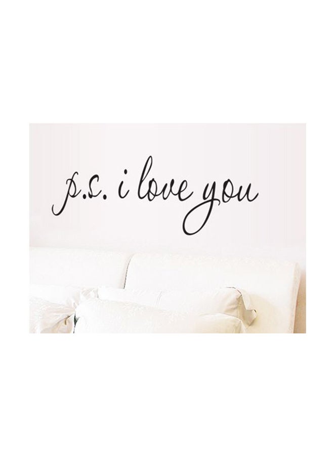 NIBEMINENT P.S I Love You Themed Wall Sticker Black - Image 1