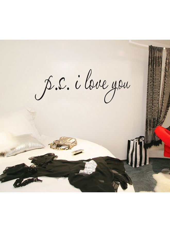 NIBEMINENT P.S I Love You Themed Wall Sticker Black - Image 2