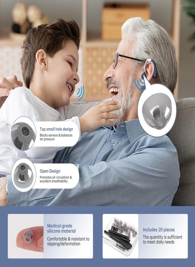 FIMXSD 20pcs GN Resound Hearing Aid Domes Open, Comfortable Silicone Design, Noise Reduction, Enhanced Acoustics, Breathable & Easy to Clean (L 10mm) - Image 4