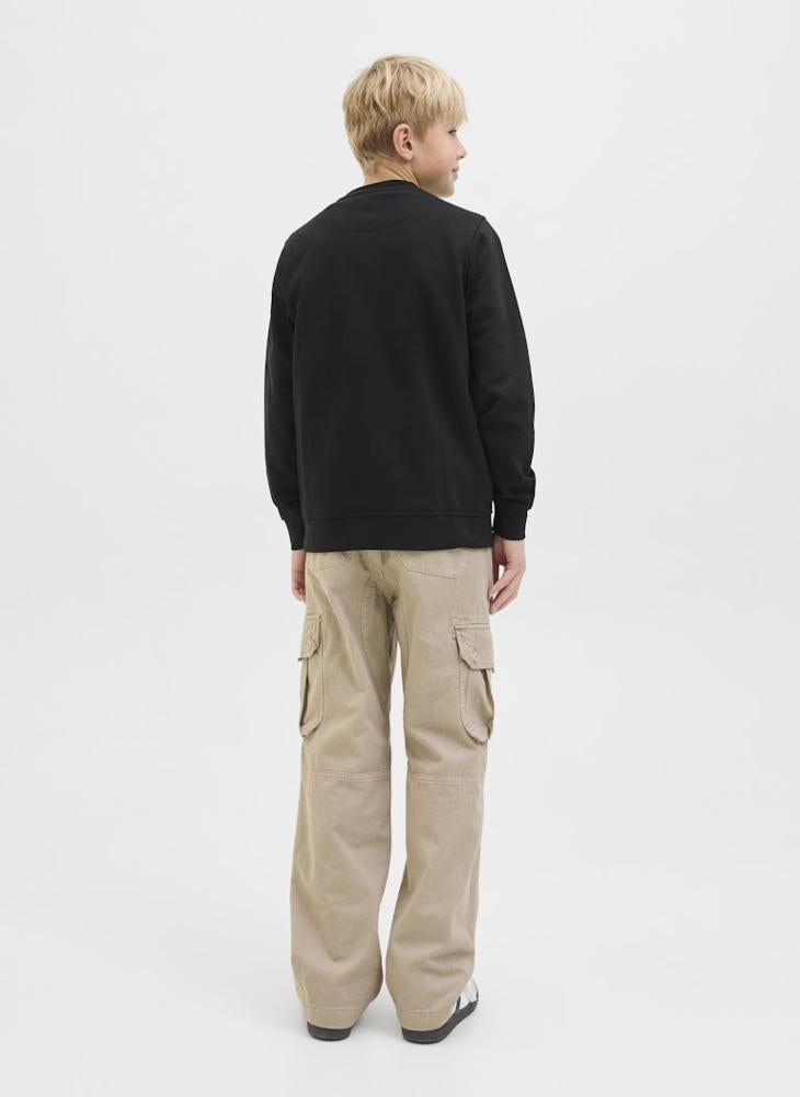 Jack & Jones Junior Kids Jjesoho Crew Neck Sweatshirt - Image 2