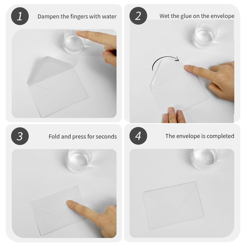 Ouzoustate 100 Pack Gift Card Envelopes 4 x 2.75" Mini Envelopes 120GSM Small Paper Business Gift Card Sleeves Bulk,Tiny Little Greeting Card Envelope Pockets for Invitation (White) - Image 3