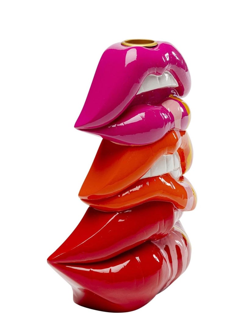 Hand-Painted Lips Candle Holder, Red and Pink, Unique Pop Art Style for Taper Candles, 17x21x7 cm - pzsku/Z41DB48051E1E63563204Z/45/_/1733128952/ad5d4512-525a-4468-b063-a37a7801e2f6