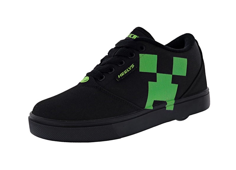 HEELYS Pro 20 Minecraft Little Big KidAdult Wheeled Heel Shoe BlackGreen 5 US Unisex