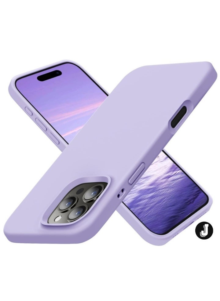 JAJEEK "Premium Soft Liquid Silicone Case for iPhone 16 Pro – Silky Soft Touch Full-Body Protective Bumper (Light Purple)" - Image 1