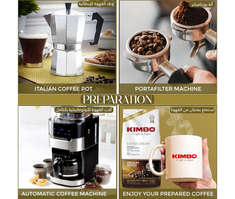 kimbocoffee Kimbo Extra Cream Medium Roast Espresso  1 kg - Image 4