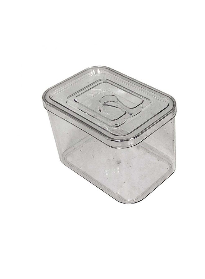 DANUBE HOME Proo Covered Fridge Storage Polyethylene Terephthalate Re-Usable Food Storage Containers Stackable Kitchen Organizer Boxes For Kitchen & Dining Room L14.5Xw9.5Xh9.8Cm Clear - Image 2