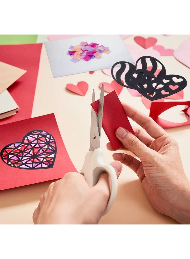 Chinco 18 Pieces Heart Paper Suncatcher Kits For Kids Valentine'S Day Heart Shape Suncatcher Craft And Window Stained Glass Effect Paper Art Contact Paper For Diy Valentine'S Day Party Supplies - Image 5