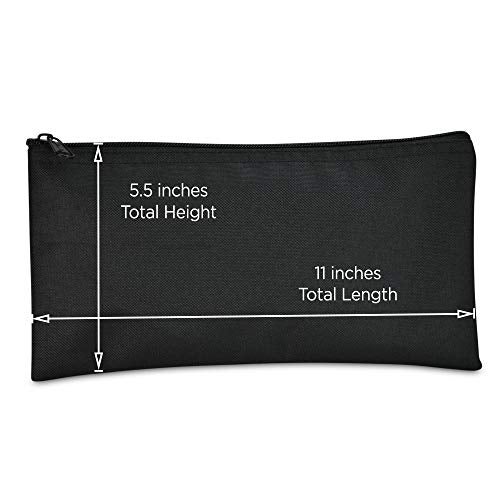 DALIX Zipper Bank Deposit Money Bags Cash Coin Pouch 6 Pack in Black - Image 4