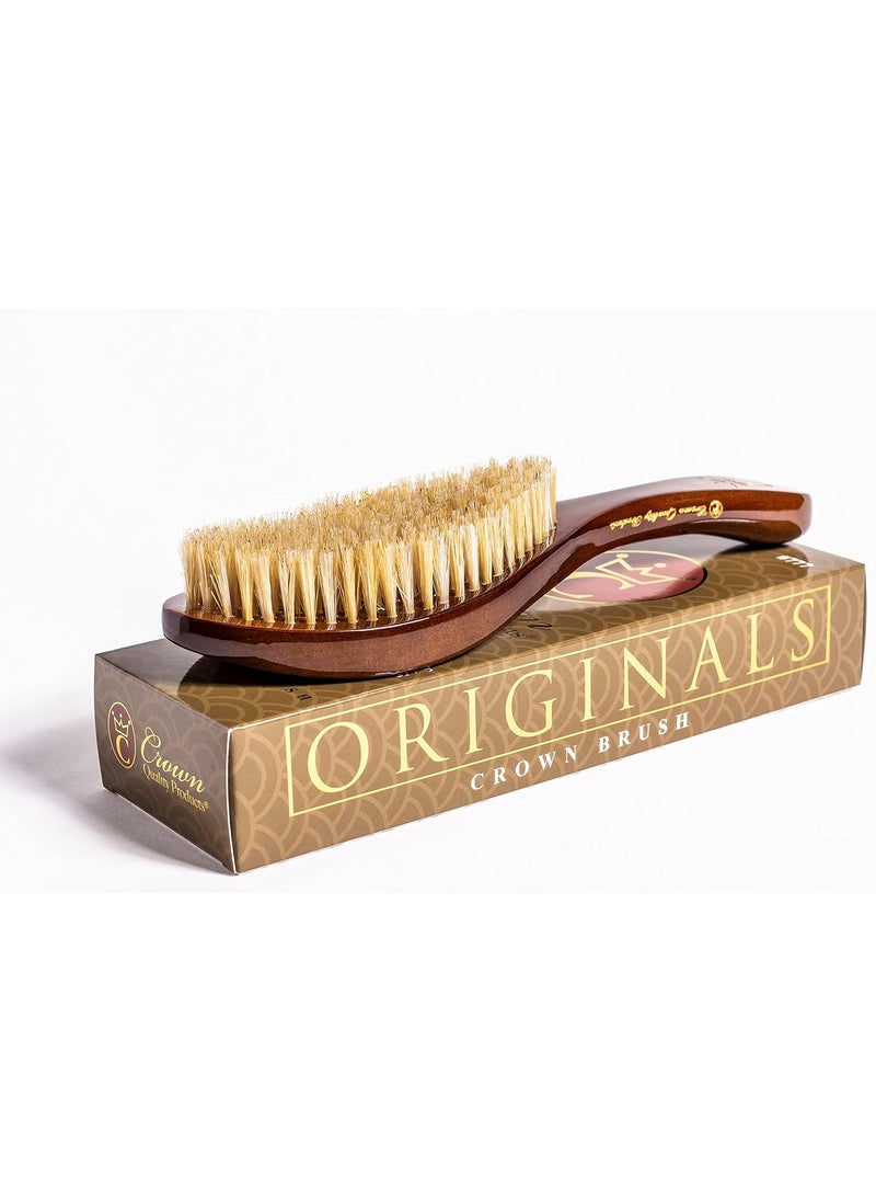 Crown Quality Products - Crown Quality Products Original Contour 360 Wave Brush  MEDIUM Red Oak  Hairbrush - Image 1