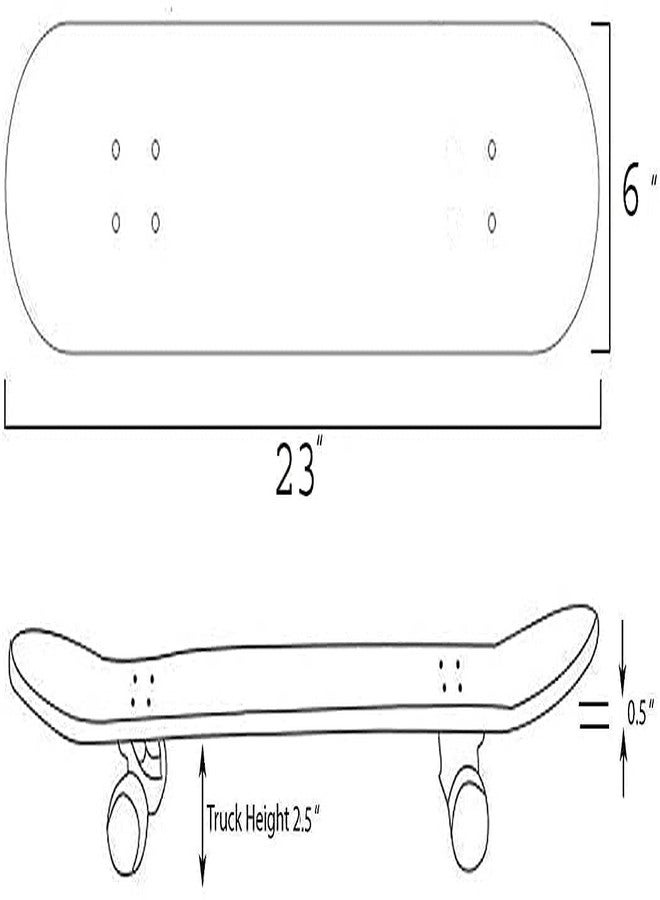 Hemtik Skateboard Complete Skateboard, Double Kick Concave Skate Board Plywood Deck Standard Skateboards for Adult (Multi Color& Print)(Print/Model's Color Available as per Stock) - Image 4