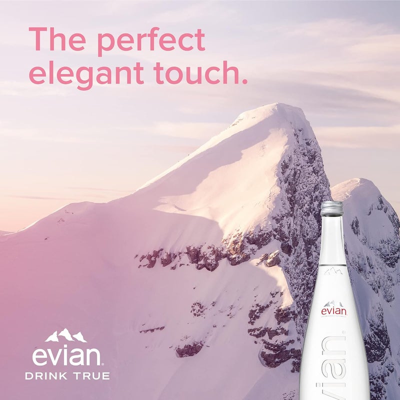 Evian Natural Mineral Water Glass 750 ml x 12 - Image 3