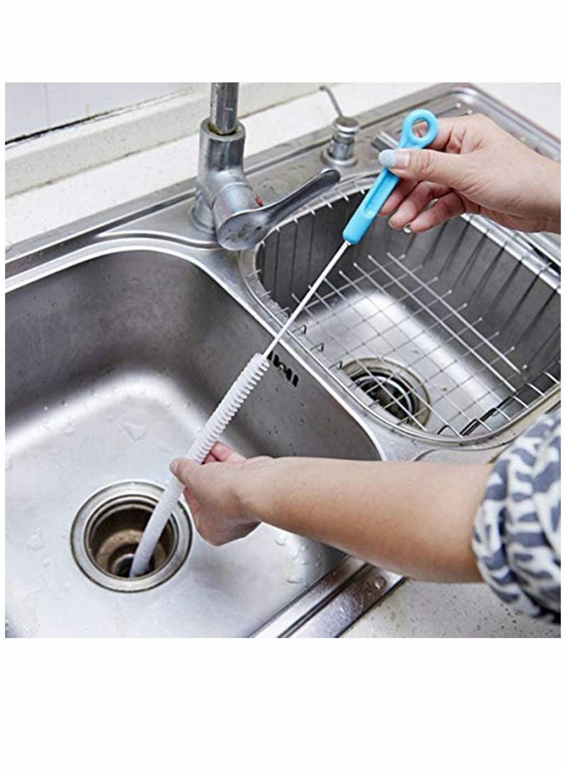 Y&D Drain Brush Snake Sink Brush Clog Cleaning for a Drain, 2pcs 28 inches (71cm)  - Image 1