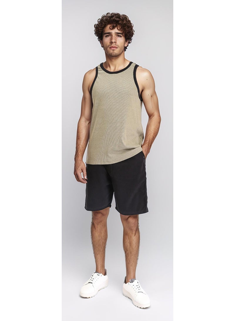 Ravin Men's Black Solid Slip-On Casual Shorts - Relaxed Fit Elastic Waist Short - Image 5