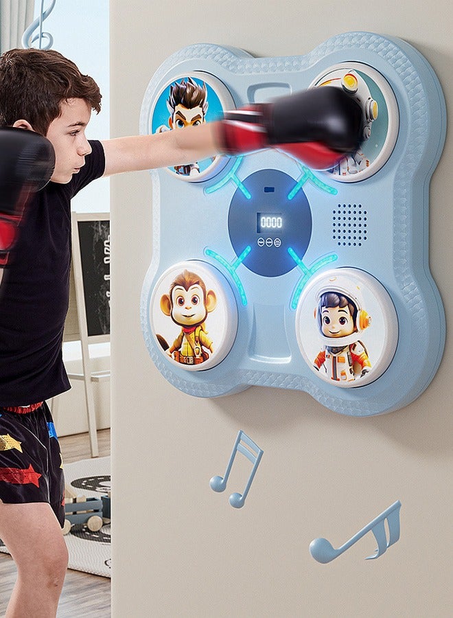 DUNISO Music boxing machine, home smart wall mounted boxing machine, mode adjustment, wall target training device, with USB charging, Bluetooth connection, and LED light - Image 1