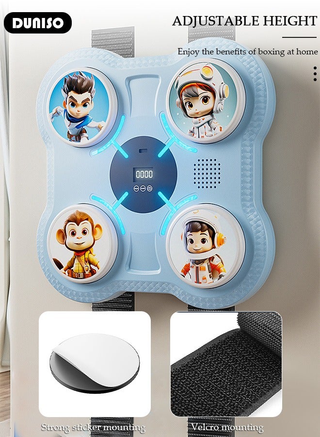 DUNISO Music boxing machine, home smart wall mounted boxing machine, mode adjustment, wall target training device, with USB charging, Bluetooth connection, and LED light - Image 2
