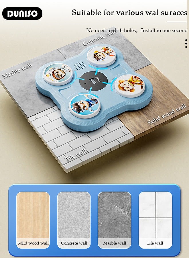 DUNISO Music boxing machine, home smart wall mounted boxing machine, mode adjustment, wall target training device, with USB charging, Bluetooth connection, and LED light - Image 3