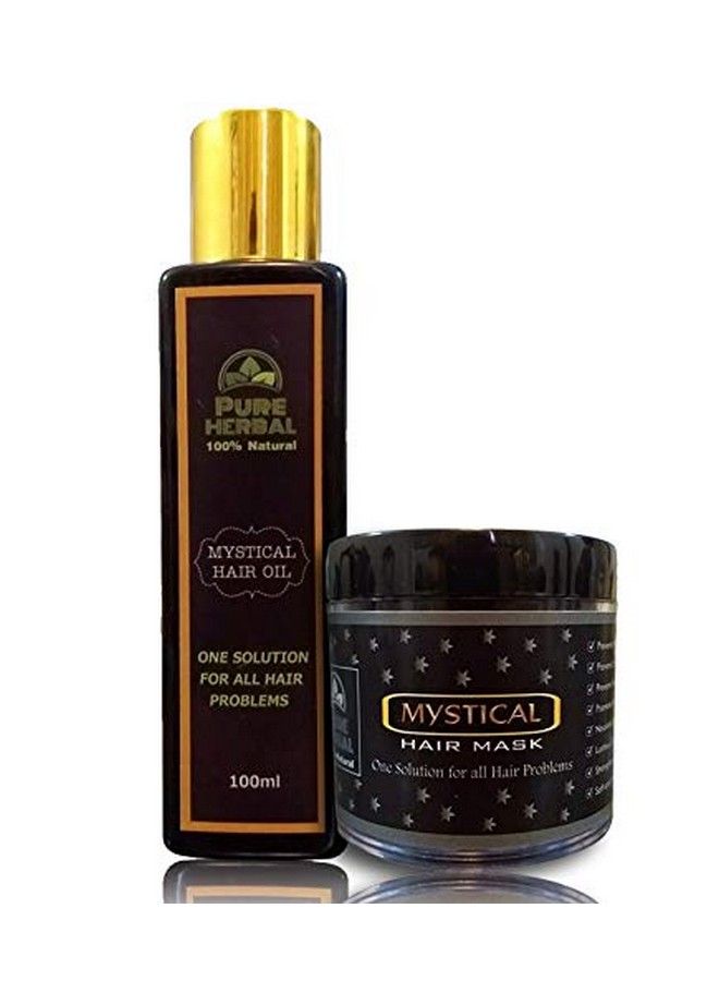 Pure Herbal Mystical Hair Oil 200 Ml And Mask/Natural Herb Extracts/Controls Hair Fall/Helps To Fights Dandruff/Nourishment For Hair For (Men/Women) (75 Grams) - Image 4