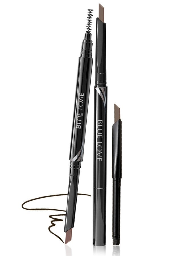 BLUE LOVE Eyebrow Pencil with Refillable Replacement Pack - Long-Lasting, Smudge-Proof, Waterproof, and Natural Finish for All Skin Types (02 Medium Coffee) - Image 1