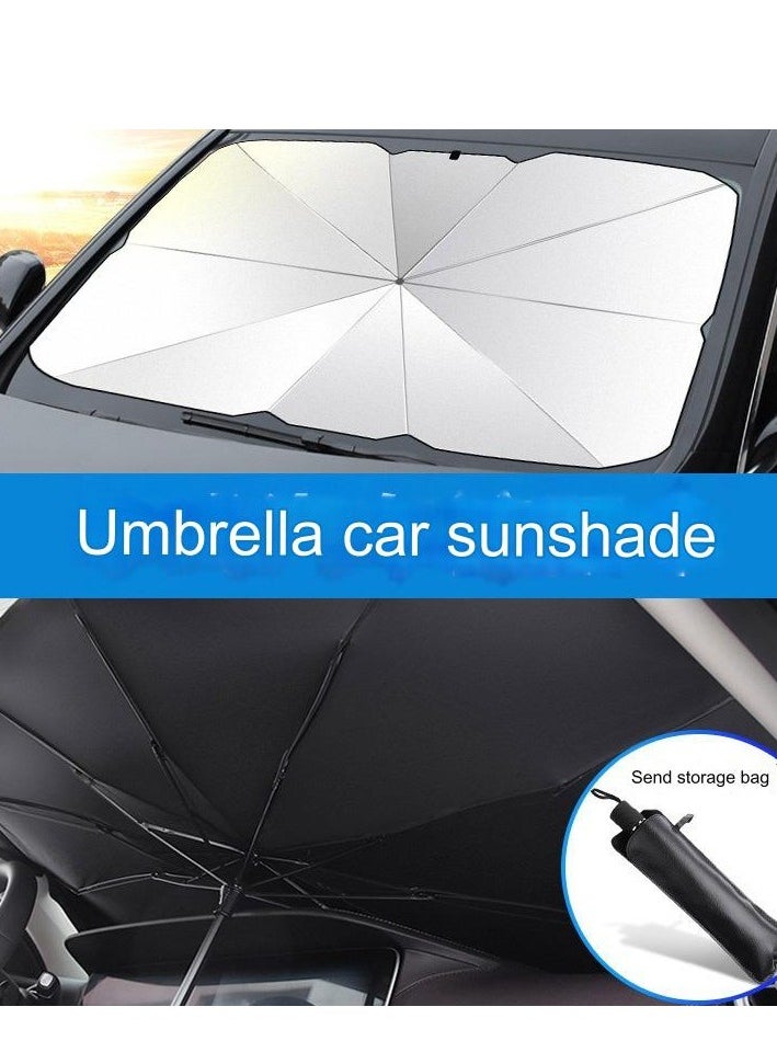 Excellent Car Sunshade Sun Protection Heat Insulation Cloth Umbrella Car Interior Sunshade  - Image 3