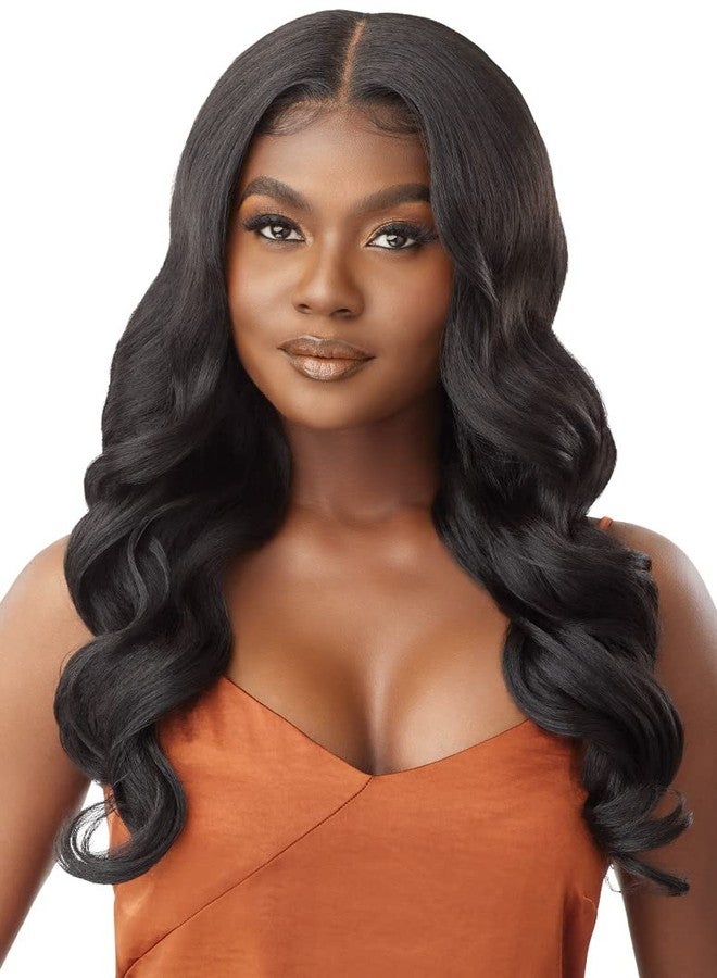 Outre - 5x5 Lace Closure Wig - Human Hair Blend - Body Curl 24" (DR4/GOLDEN HONEY BLONDE) - Image 1
