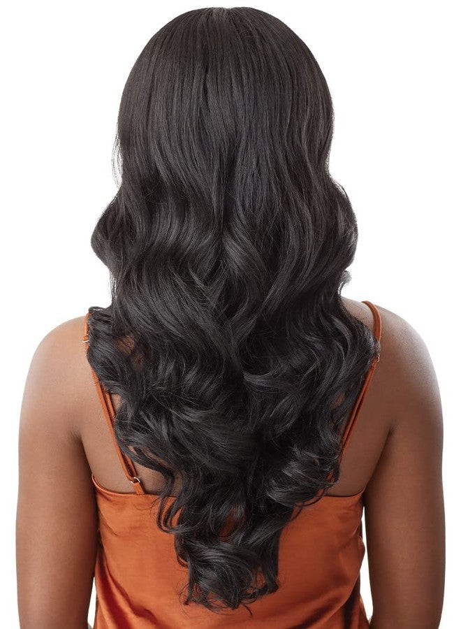 Outre - 5x5 Lace Closure Wig - Human Hair Blend - Body Curl 24" (DR4/GOLDEN HONEY BLONDE) - Image 4