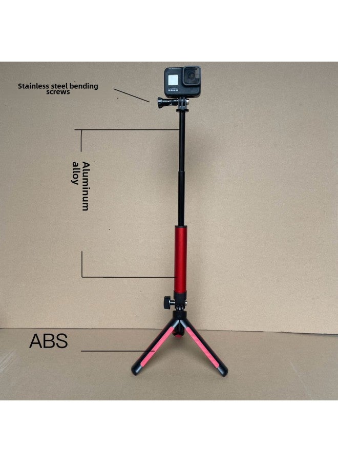 Portable Selfie Stick With Tripod Gopro Accessories Telescopic Foldable Selfie Stick-Color:Black  - Image 3