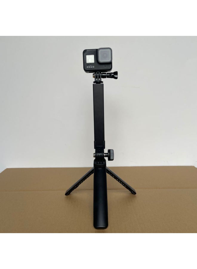 Portable Selfie Stick With Tripod Gopro Accessories Telescopic Foldable Selfie Stick-Color:Black  - Image 4