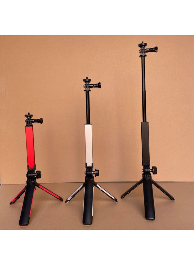 Portable Selfie Stick With Tripod Gopro Accessories Telescopic Foldable Selfie Stick-Color:Black  - Image 2