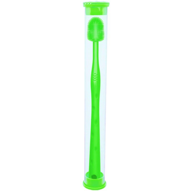 Generic Pet Dental Cleaning Kit Toothbrush Green-with plastic box 