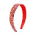 Totelux Christmas Glitter Headband Soft Wide Hair Band Sparkly Sequins Red Hair Accessories for Women Girls Festive Cosplay Costume Christmas Headdress Party Supplies - Image 2