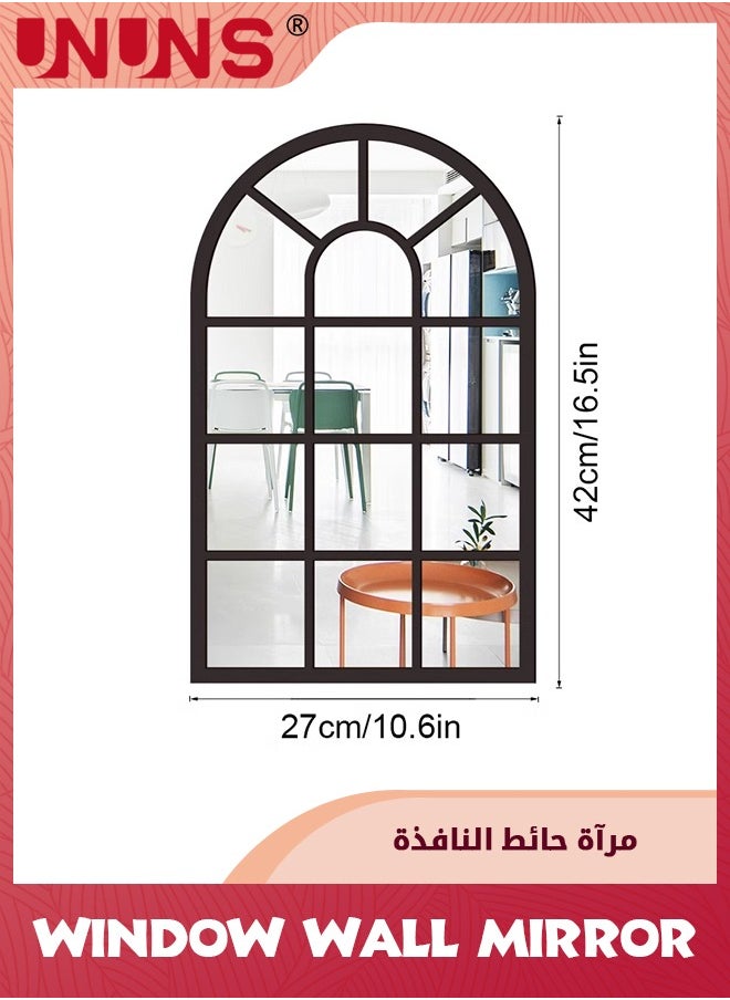 UNUNS - Wall Mirror Window Decor,Mirrors Arched Farmhouse For Living Room Bedroom Entryway Bathroom Vanity - Image 1