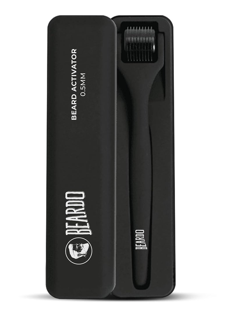 BEARDO Beard Activator Derma Roller for Men, 540 - 0.5mm Chromium needles, Stimulates Hair Growth - Follicles activation - Image 1