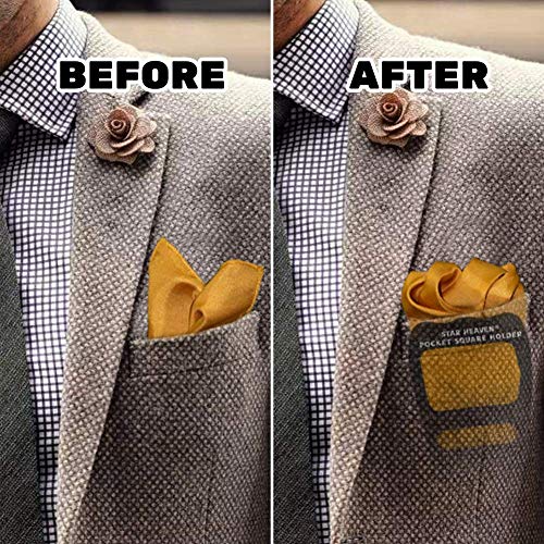 Star Heaven Pocket Squares Holder For Men, Best Accessories for Suits, Tuxedos,Vests and Dinner Jackets, 1Pack Assorted. - Image 5