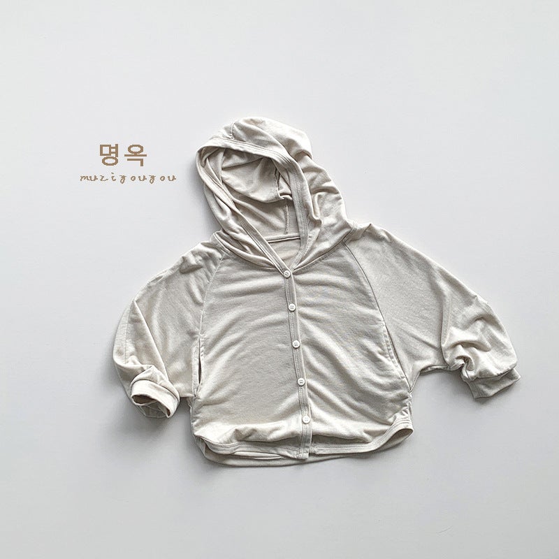 Cool-Feeling Children'S Thin Sun-Protection Clothing Summer Boys And Girls Korean Style Air-Conditioning Cardigan Children'S Simple All-Match Jacket - Image 1