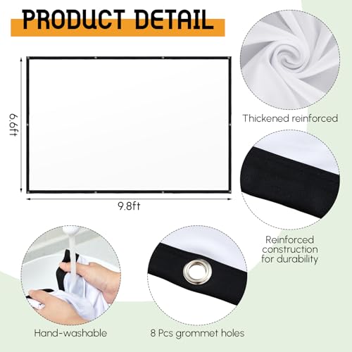 Tellegloww 98 x 66 ft Golf Simulator Impact Screen Display Projector for Indoor and Outdoor Golf Training Ultra Clear Impact Screen with 10 Grommet Holes - Image 3