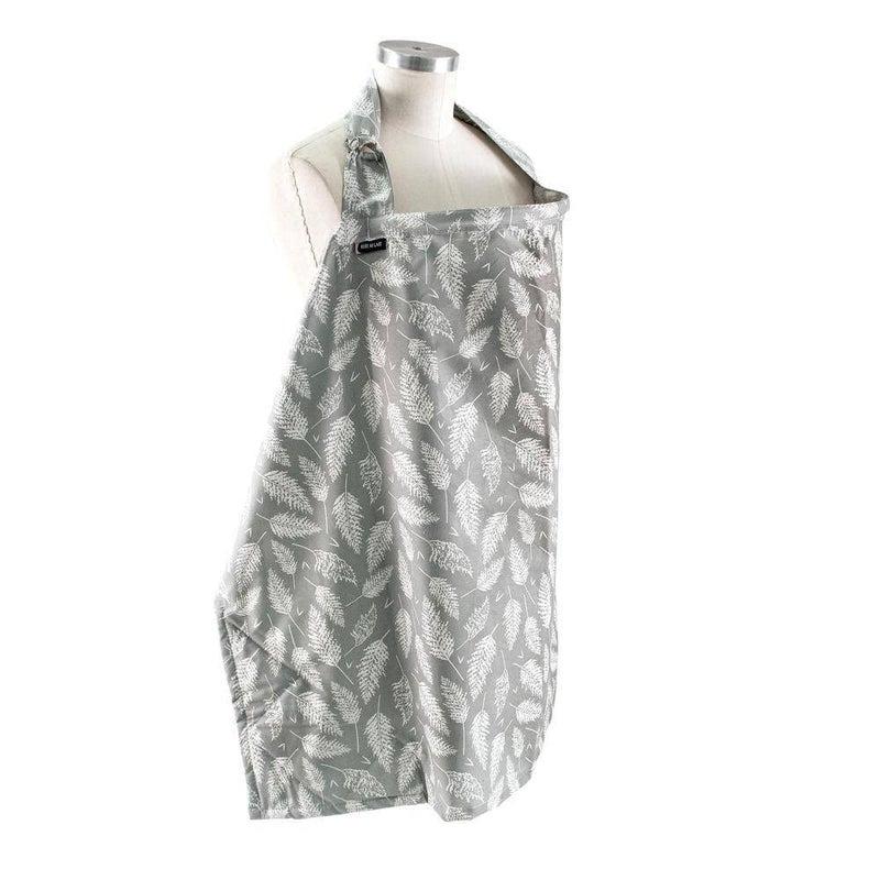 Bebe au Lait Bebe au Lait Premium Cotton Nursing Cover, Lightweight and Breathable Cotton, Open Neckline, One Size Fits All - Fern - Image 1