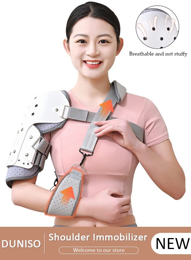 DUNISO Support Strap for Broken,Shoulder Brace Shoulder Support and Compression Sleeve for Torn Rotator Cuff Dislocated Shoulder Pain Relief, Adjustable Fits Shoulder Brace Immobilizer Strap,Fits Right or Left Shoulder - Image 1