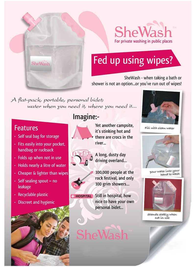 SHE Wash Portable Travel Bidet Sprayer With Hand Held Bidet Bag For Baby Travel Bathing kit for Traveling, Also Suitable for Men, Baby, Women or Bedridden Patient - Image 2