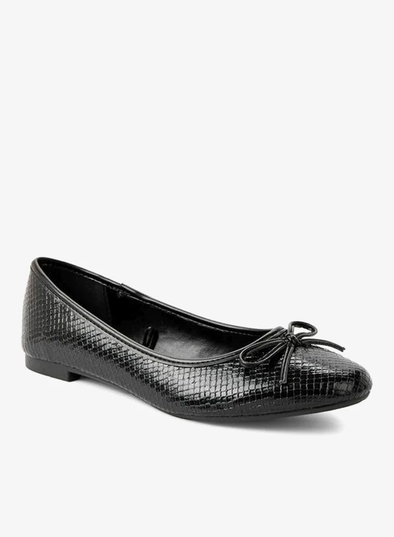 Flora Bella By Shoexpress BLACK Women Bow Accent Ballerina Shoes for Women | Best Price UAE