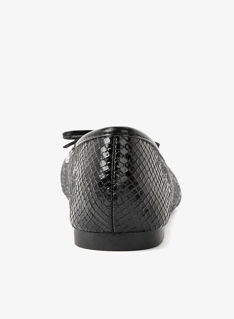 Flora Bella By Shoexpress BLACK Women Bow Accent Ballerina Shoes for Women | Best Price UAE