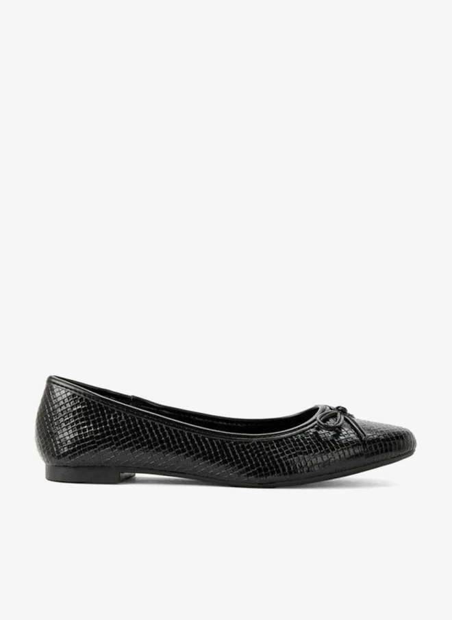 Women Bow Accent Ballerina Shoes