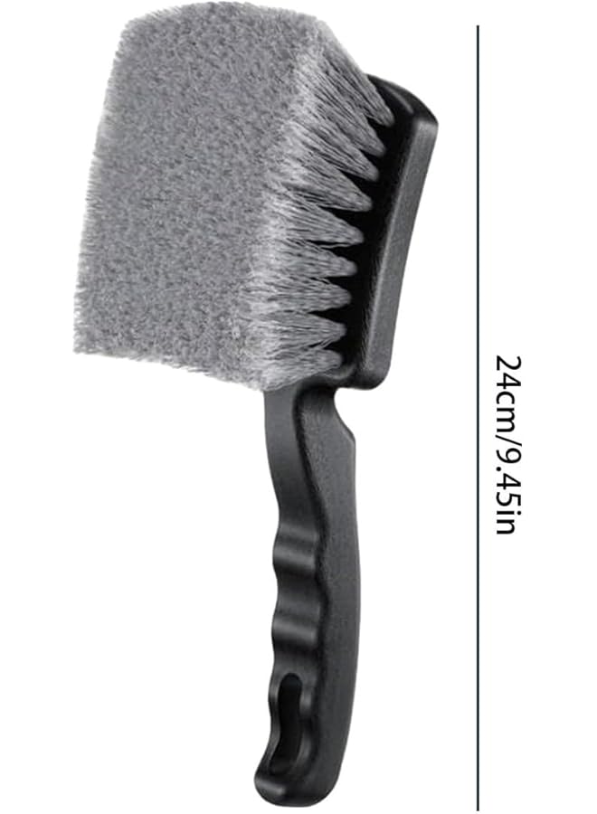 KASTWAVE Wheel Rim Brush, Car Tire Wheel Brush Cleaner, Non-Scratch Long Bristle Brush, Synthetic Mixed Soft And Hard Bristle Brush For Car, Motorcycle Wheels, Tires, Fenders, Carpets, Engine Exhaust, Car Wash - Image 4