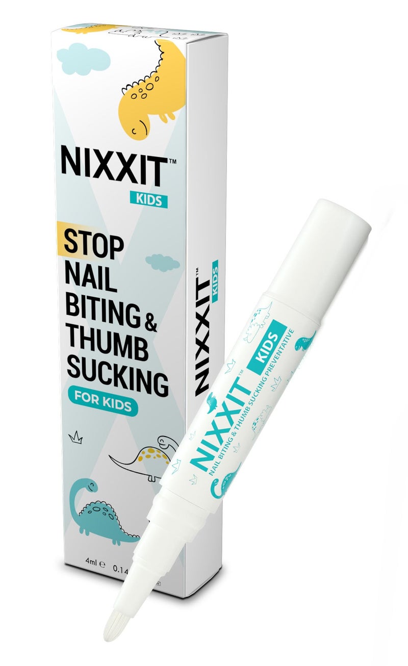 NIXXIT Nail Biting Treatment for Kids - Stop Thumb Sucking for Kids, Toddlers, Children - No Bite Nail Polish Pen - Non Glossy - Bitter Taste - Safe & Effective Solution - Image 1
