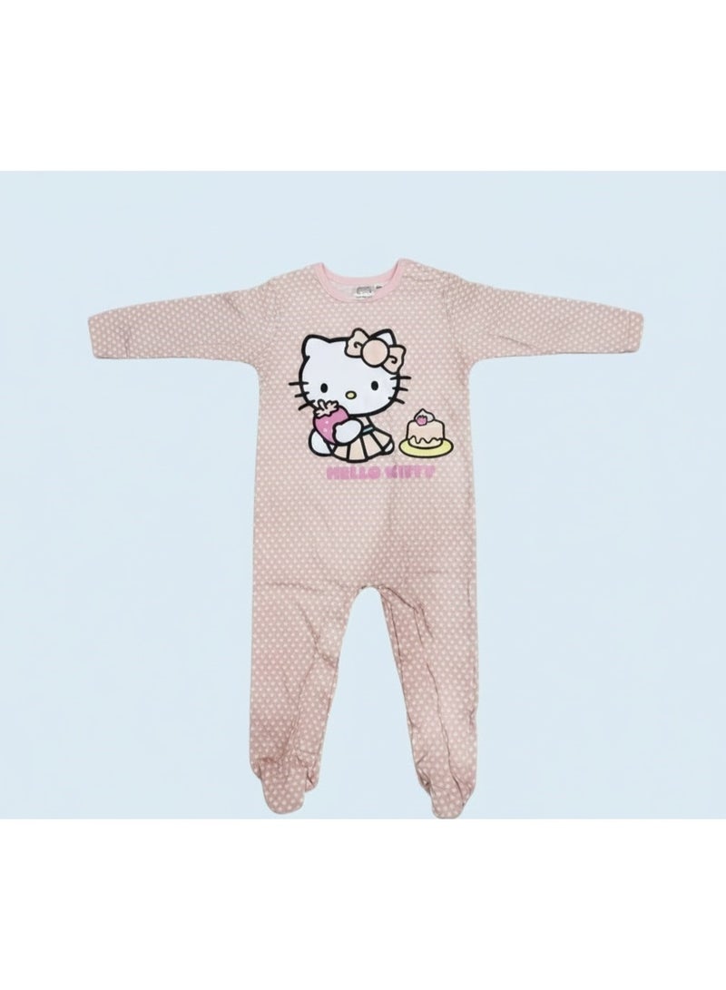 هالو كيتي أفرول قطني بأكمام طويلة بتصميم هالو كيتي للبنات من كيدز تي في - Image 1