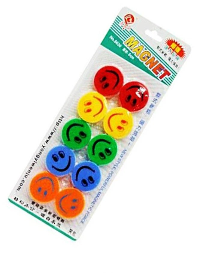 Libra Magnet Set with Smiley Design Assorted Colors (set of 10 pieces) - Image 2