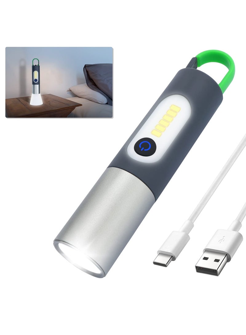 SYOSI مصباح يدوي SYOSI LED، مصباح يدوي قابل لإعادة الشحن مع IP4X مقاوم للماء وكابل شحن من النوع C، مصباح يدوي عالي اللومن بأربعة أوضاع قابل للتكبير والتصغير للتخييم والهواء الطلق وحالات الطوارئ والاستخدام المنزلي وما إلى ذلك - Image 1