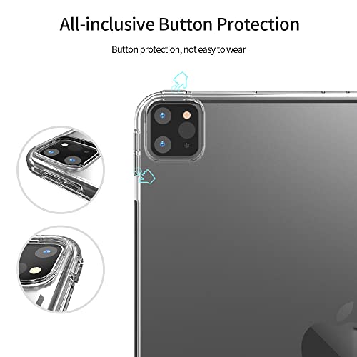 Asgens Clear Case for iPad Pro 12.9" 2022, Transparent Silicone Case Flexible Soft TPU Silicone Protective Cover for 2022 iPad Pro 12.9 inch Model A2437/A2764/A2766 - Image 4