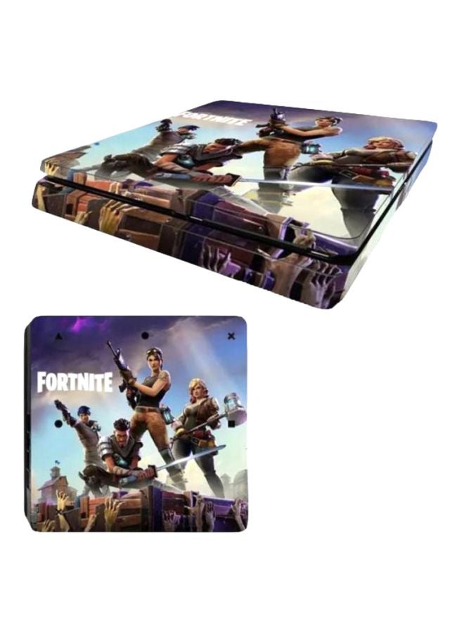 طقم ملصقات لجهاز ألعاب الفيديو وذراع تحكم مزين بطبعة لعبة الفيديو Fortnite لجهاز الألعاب بلايستيشن 4 من 3 قطع - Image 2