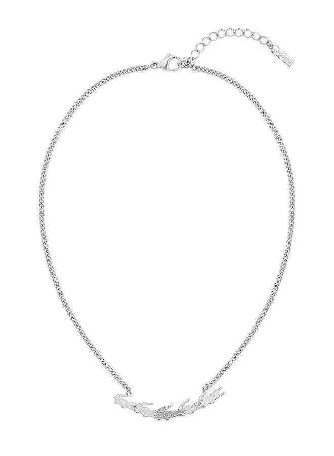 CROCODILE Necklace in Stainless Steel with Crocodile-Shaped Charms